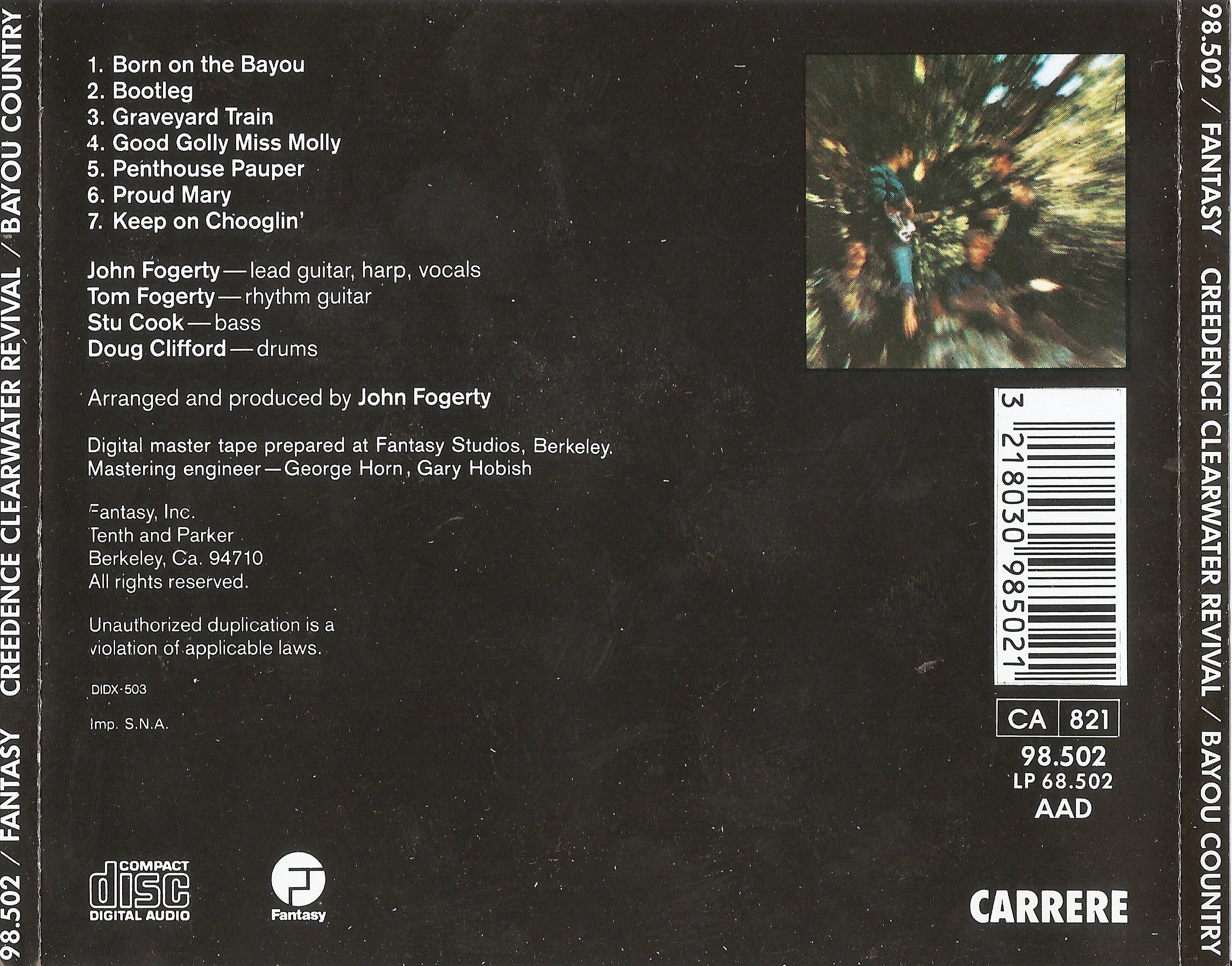 Creedence Clearwater Revival Bayou Country : Back FR